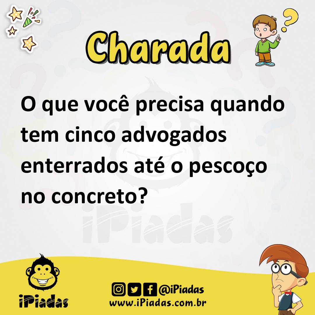 Ilustração de O que você precisa quando tem cinco advogados enterrados até o pescoço no concreto? no iPiadas