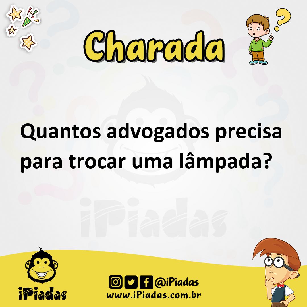 Ilustração de Quantos advogados precisa para trocar uma lâmpada? no iPiadas