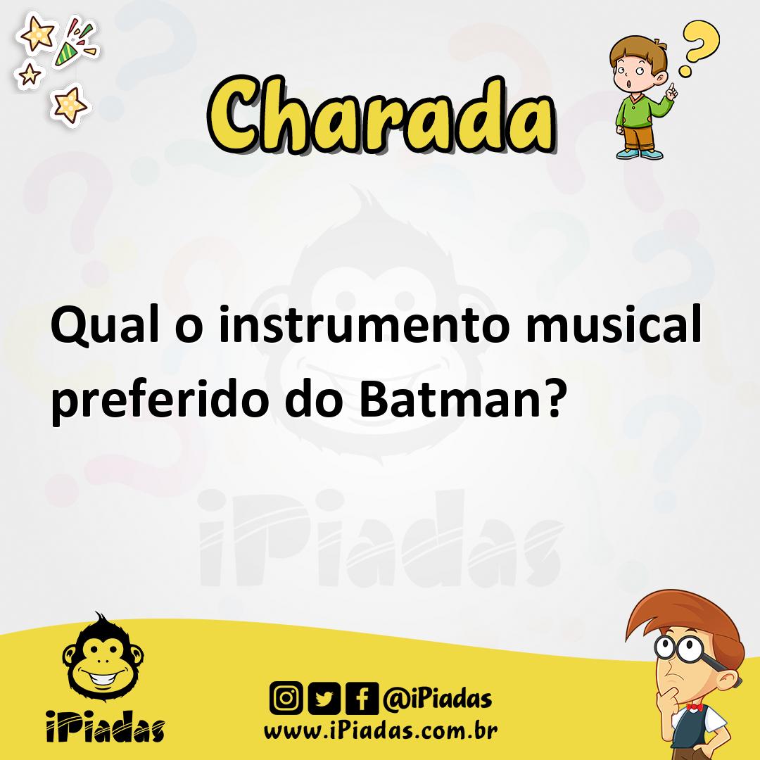 Ilustração de Qual o instrumento musical preferido do Batman? no iPiadas