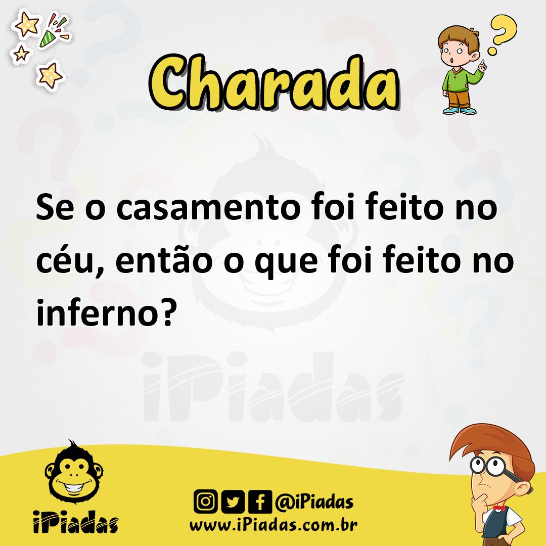Ilustração de Se o casamento foi feito no céu, então o que foi feito no inferno? no iPiadas