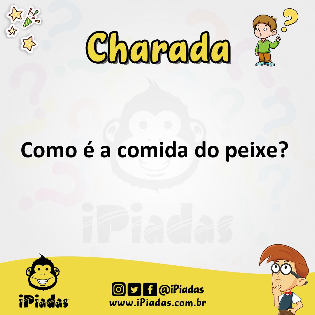 Ilustração de Como é a comida do peixe? no iPiadas