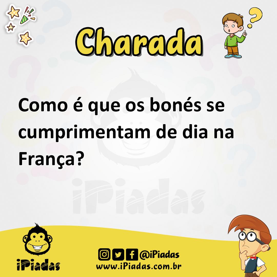 Ilustração de Como é que os bonés se cumprimentam de dia na França? no iPiadas