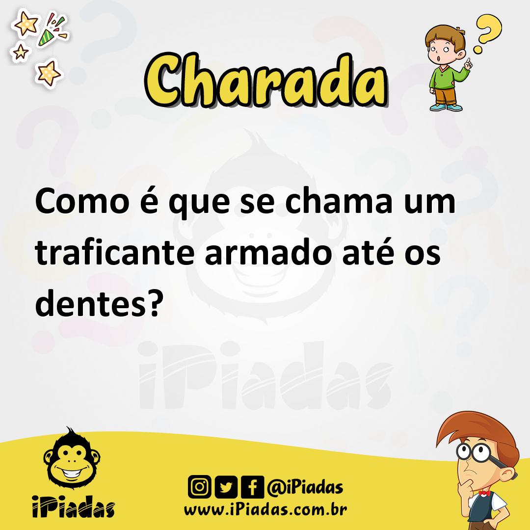 Ilustração de Como é que se chama um traficante armado até os dentes? no iPiadas