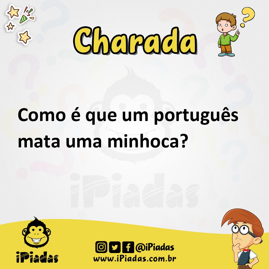 Ilustração de Como é que um português mata uma minhoca? no iPiadas