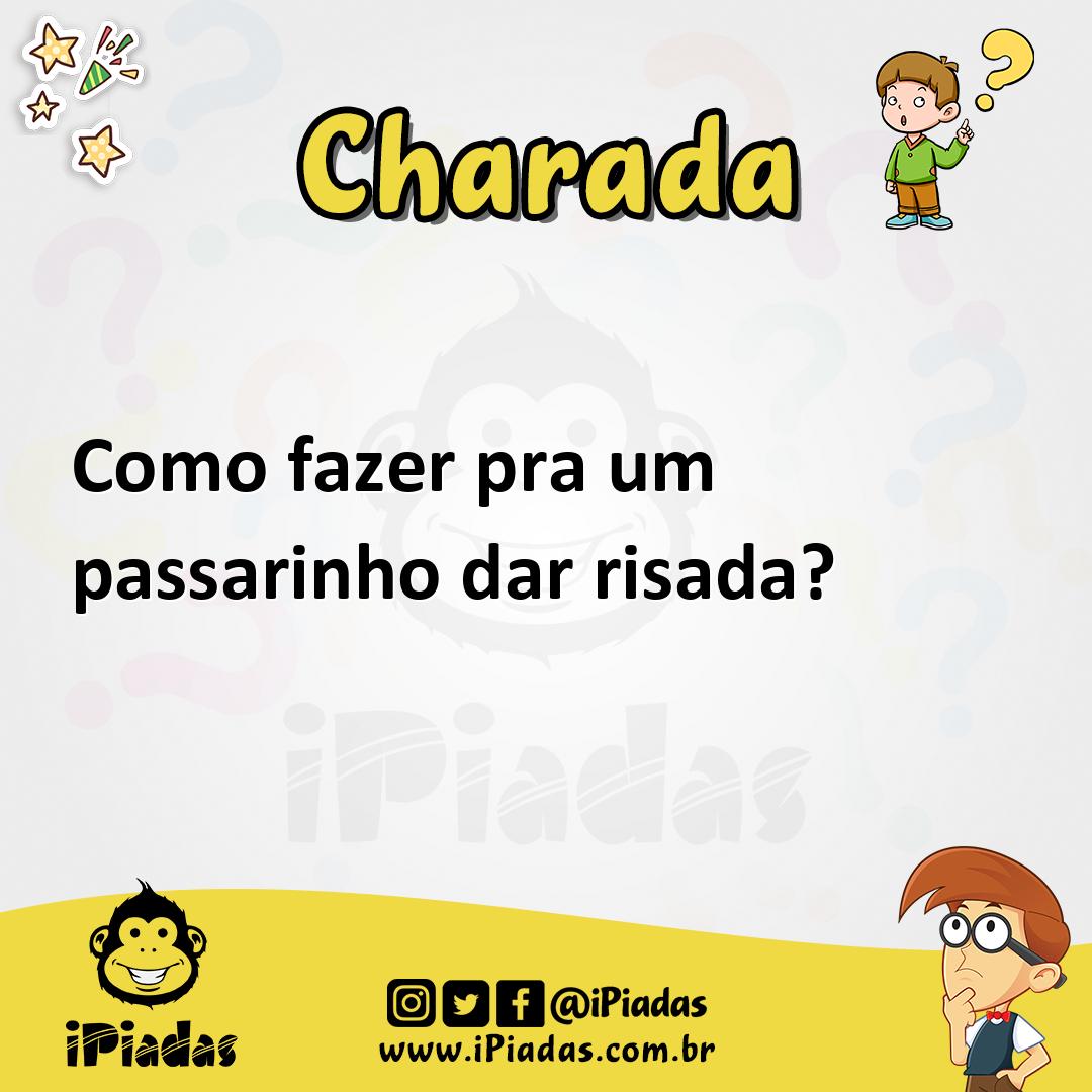 Ilustração de Como fazer pra um passarinho dar risada? no iPiadas