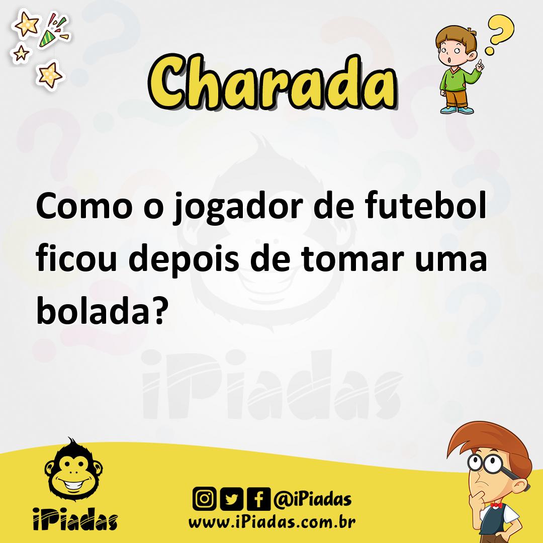 Ilustração de Como o jogador de futebol ficou depois de tomar uma bolada? no iPiadas