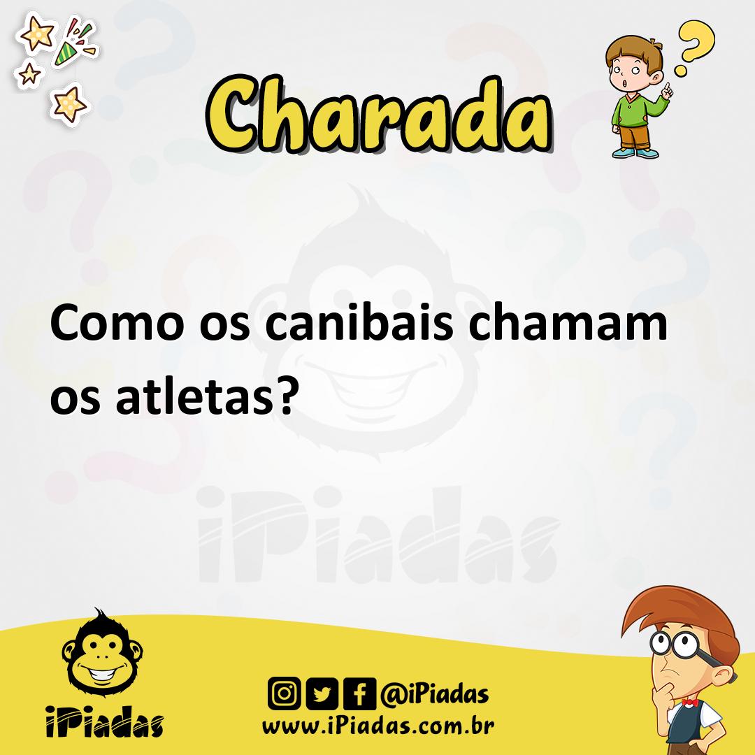 Ilustração de Como os canibais chamam os atletas? no iPiadas