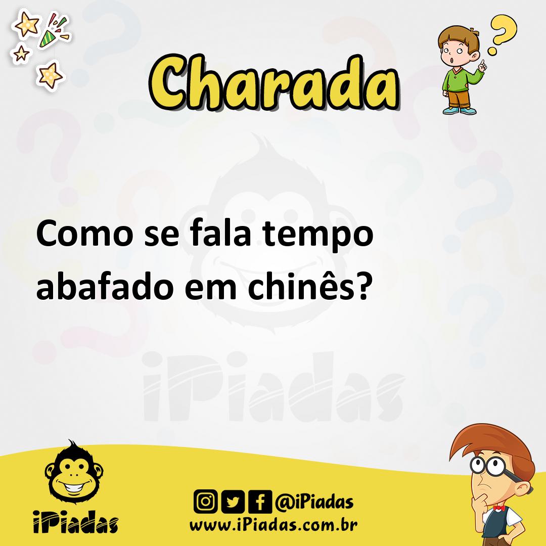 Ilustração de Como se fala tempo abafado em chinês? no iPiadas