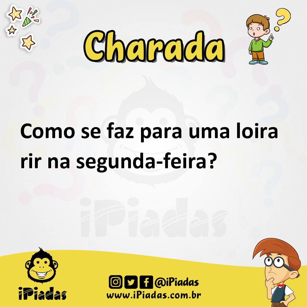 Ilustração de Como se faz para uma loira rir na segunda-feira? no iPiadas
