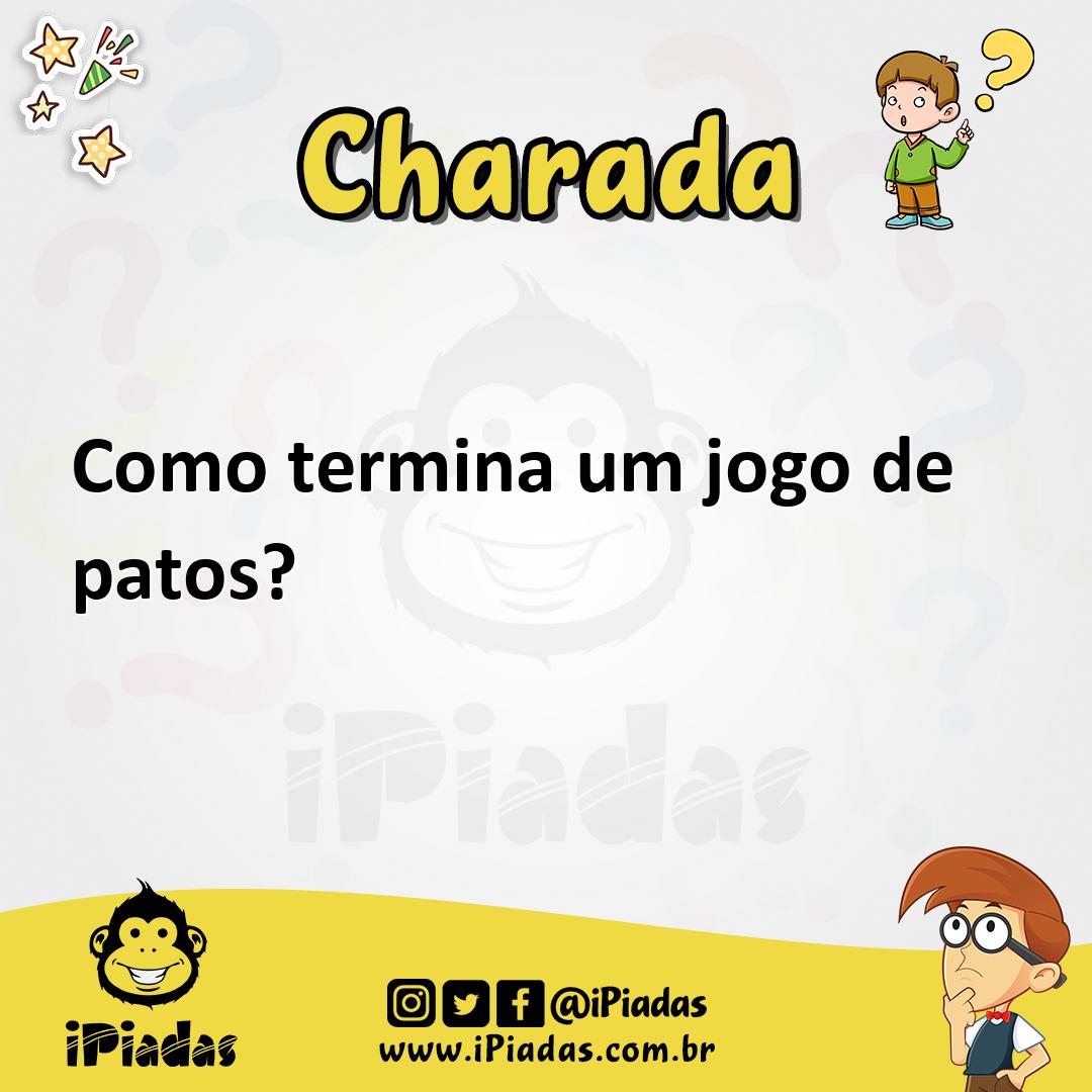 Ilustração de Como termina um jogo de patos? no iPiadas