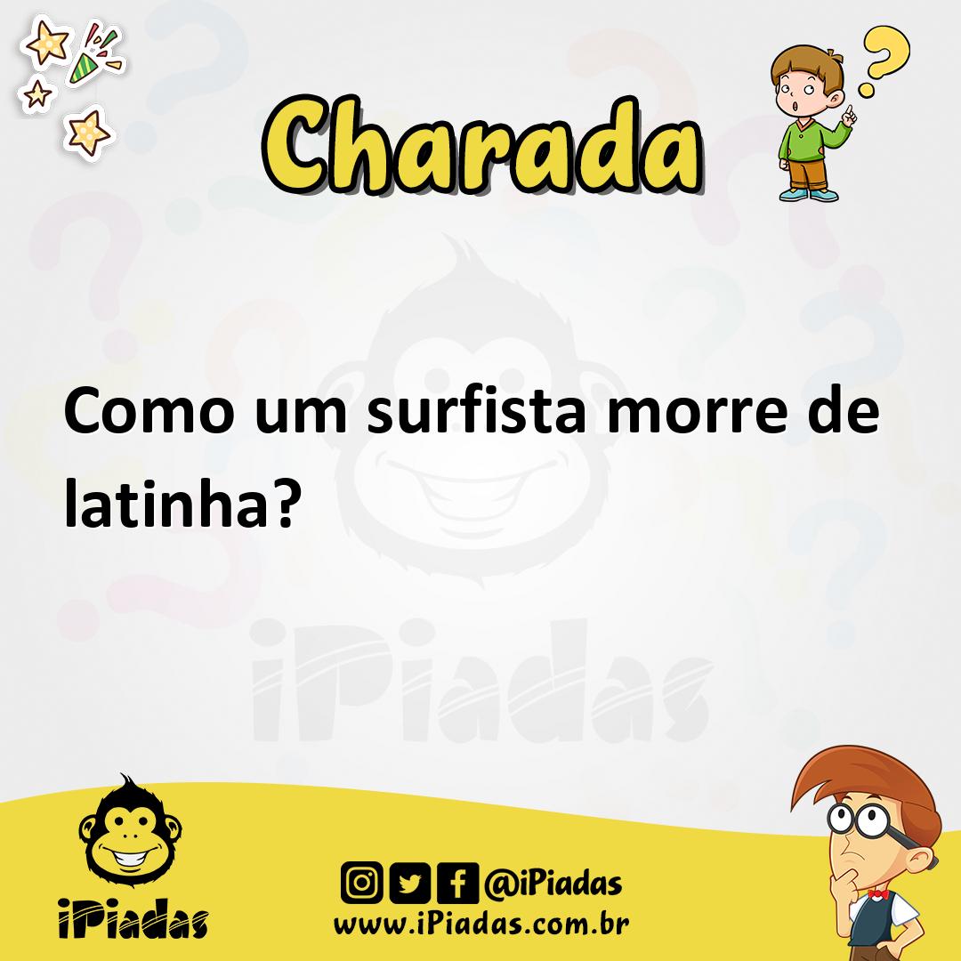 Ilustração de Como um surfista morre de latinha? no iPiadas