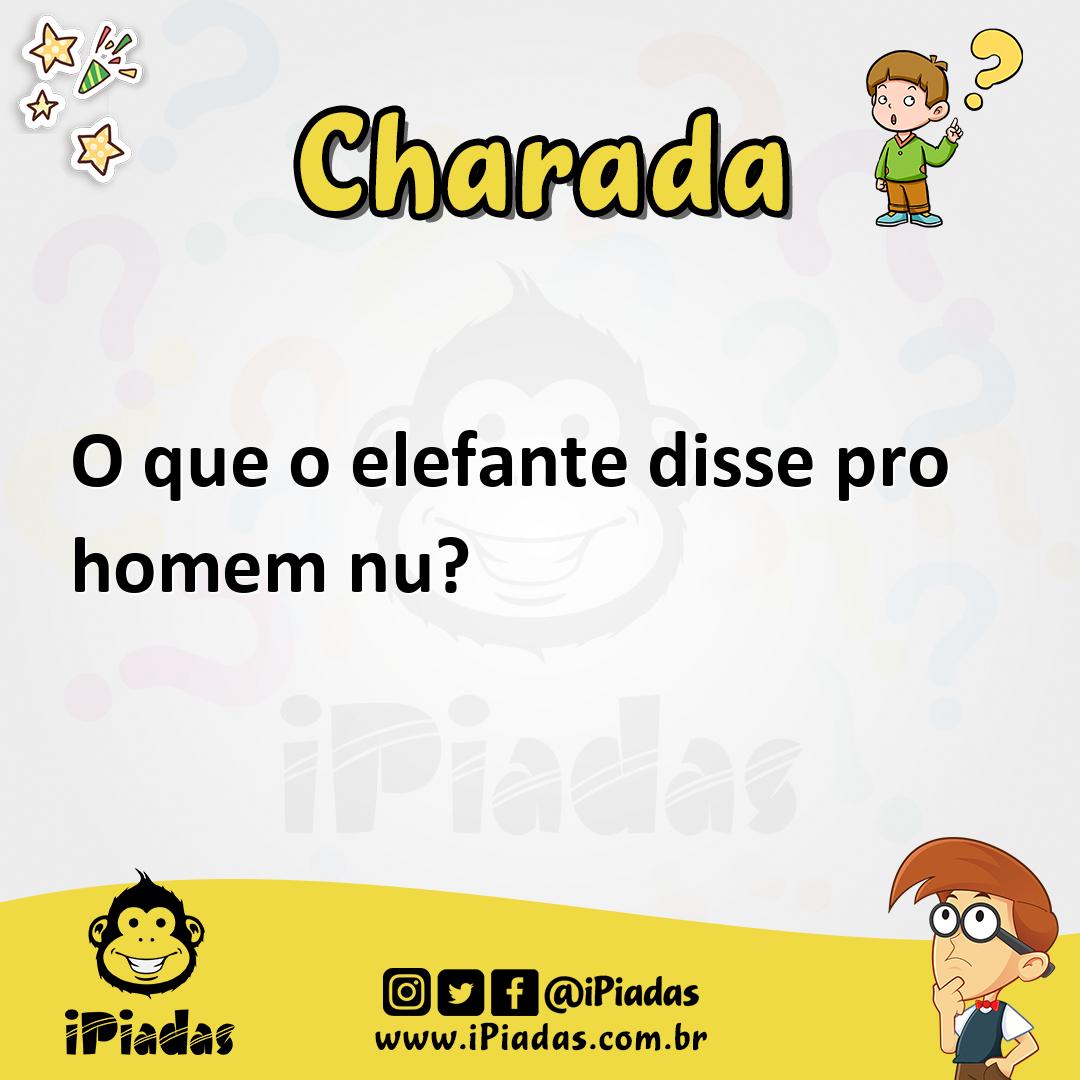 Ilustração de O que o elefante disse pro homem nu? no iPiadas