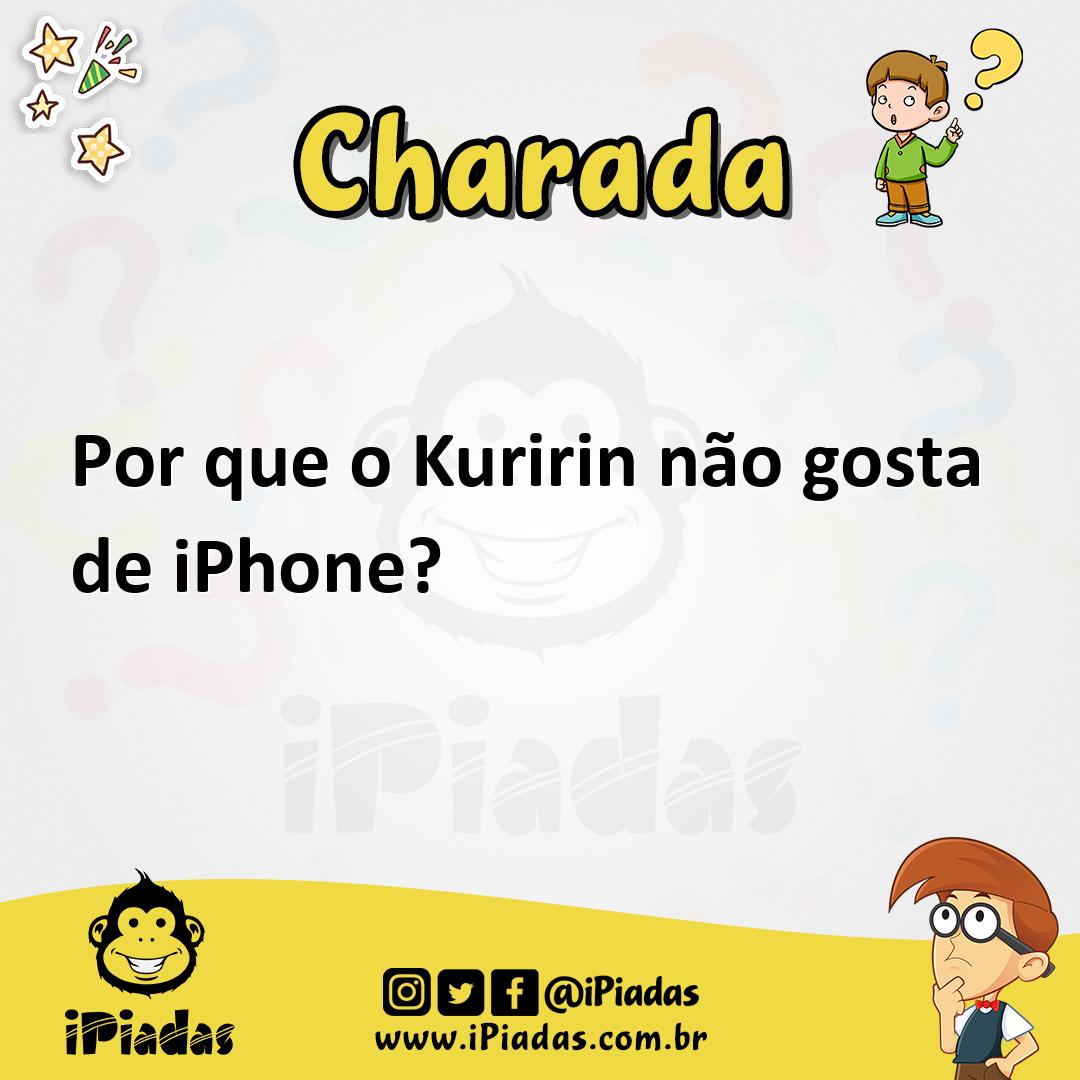 Ilustração de Por que o Kuririn não gosta de iPhone? no iPiadas