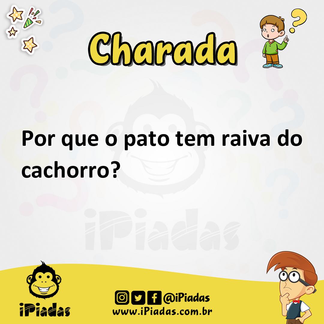Ilustração de Por que o pato tem raiva do cachorro? no iPiadas