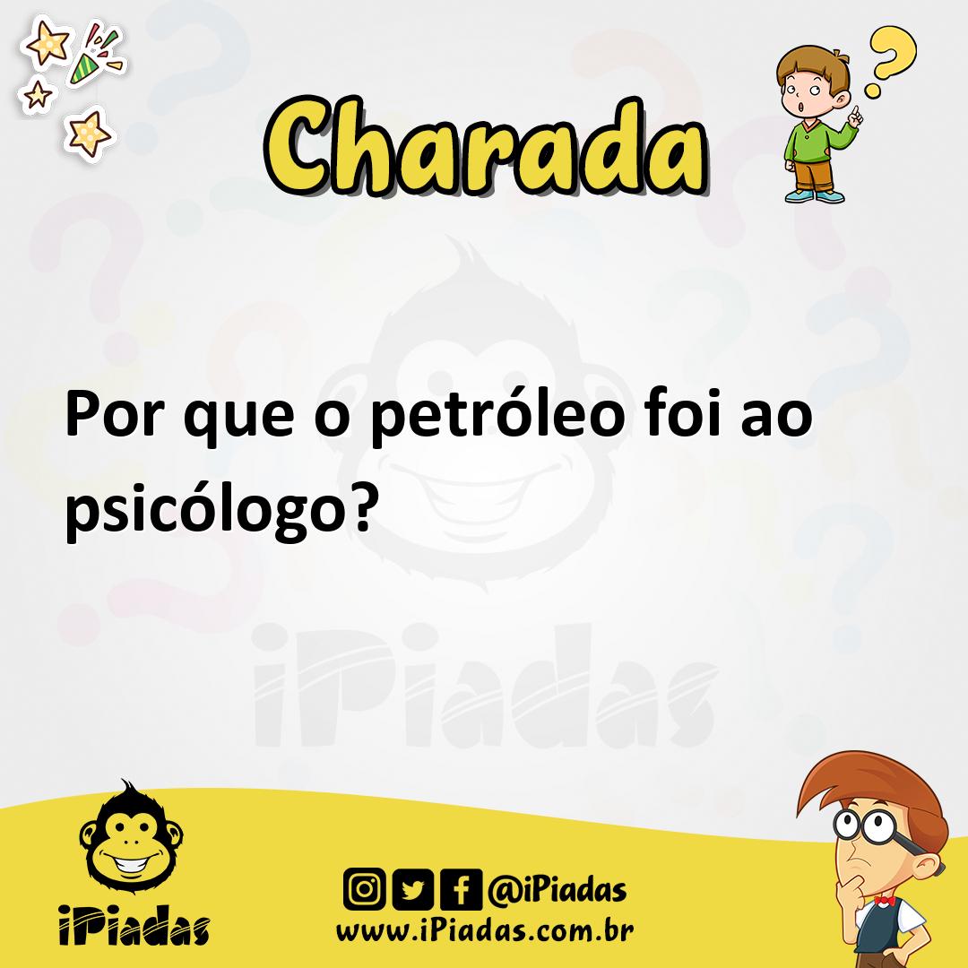 Ilustração de Por que o petróleo foi ao psicólogo? no iPiadas