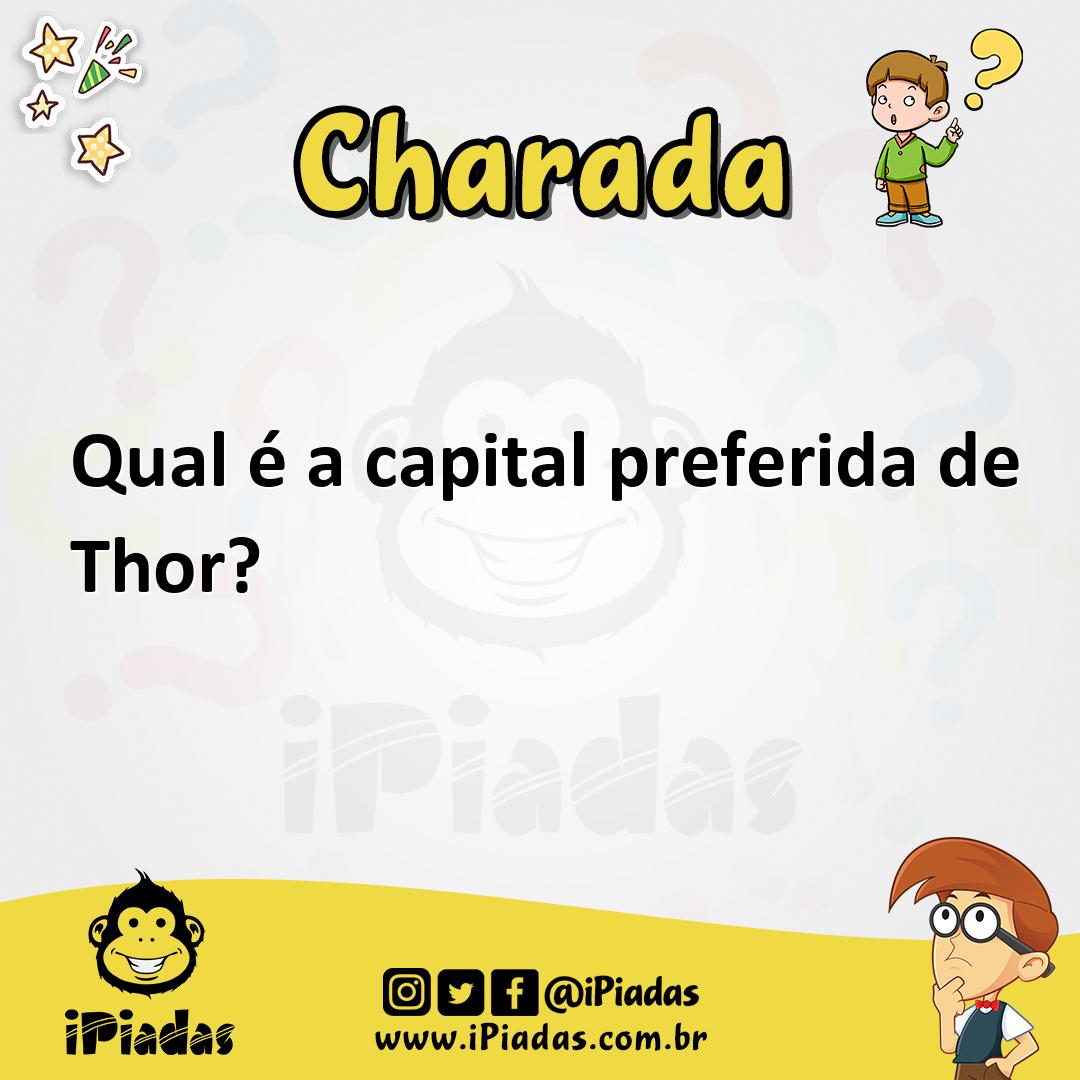 Ilustração de Qual é a capital preferida de Thor? no iPiadas