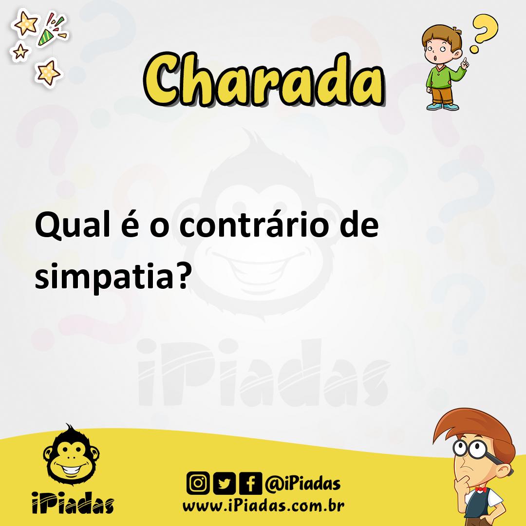 Ilustração de Qual é o contrário de simpatia? no iPiadas