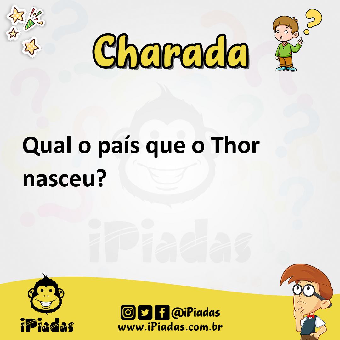 Ilustração de Qual o país que o Thor nasceu? no iPiadas