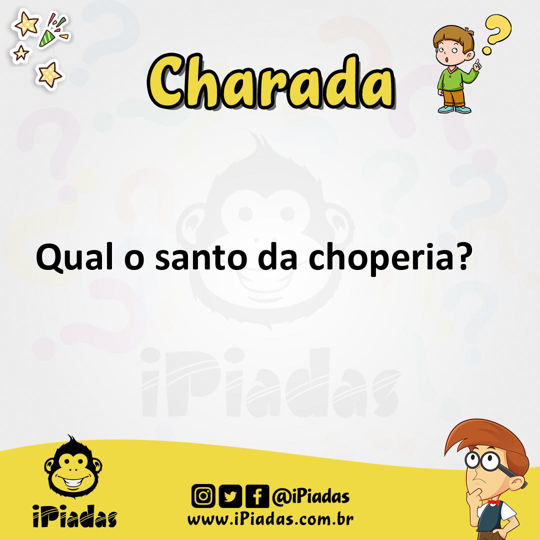 Ilustração de Qual o santo da choperia? no iPiadas