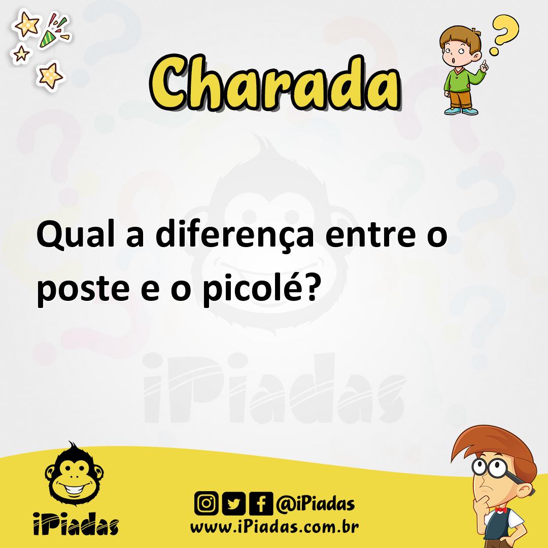 Ilustração de Qual a diferença entre o poste e o picolé? no iPiadas