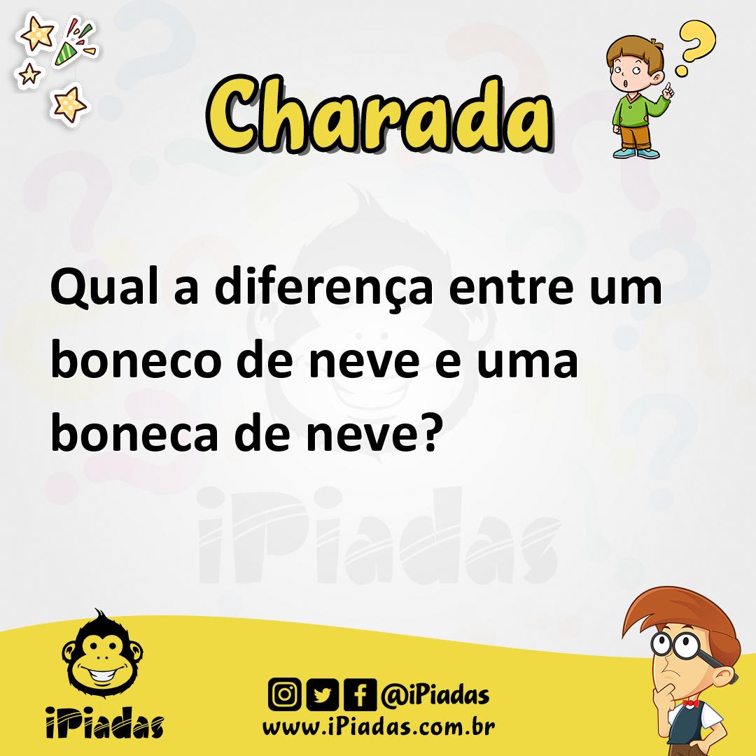 Ilustração de Qual a diferença entre um boneco de neve e uma boneca de neve? no iPiadas