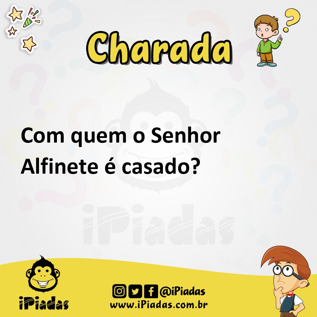 Ilustração de Com quem o Senhor Alfinete é casado? no iPiadas