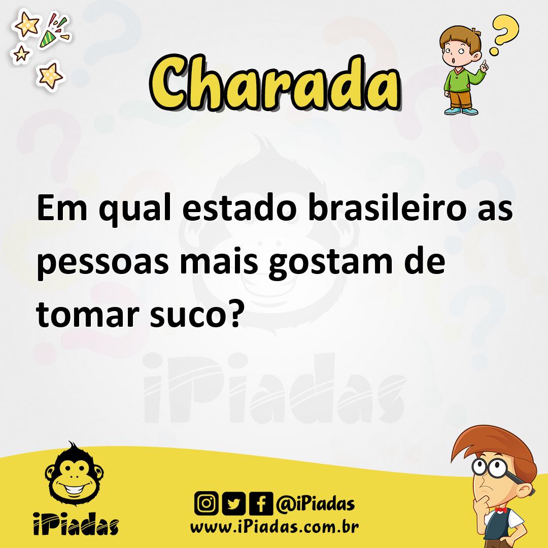 Ilustração de Em qual estado brasileiro as pessoas mais gostam de tomar suco? no iPiadas