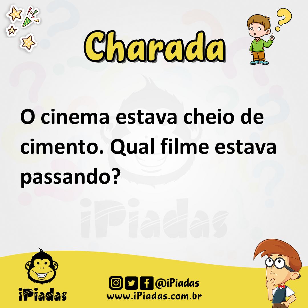 Ilustração de O cinema estava cheio de cimento. Qual filme estava passando? no iPiadas