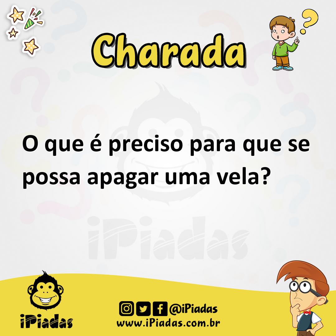 Ilustração de O que é preciso para que se possa apagar uma vela? no iPiadas
