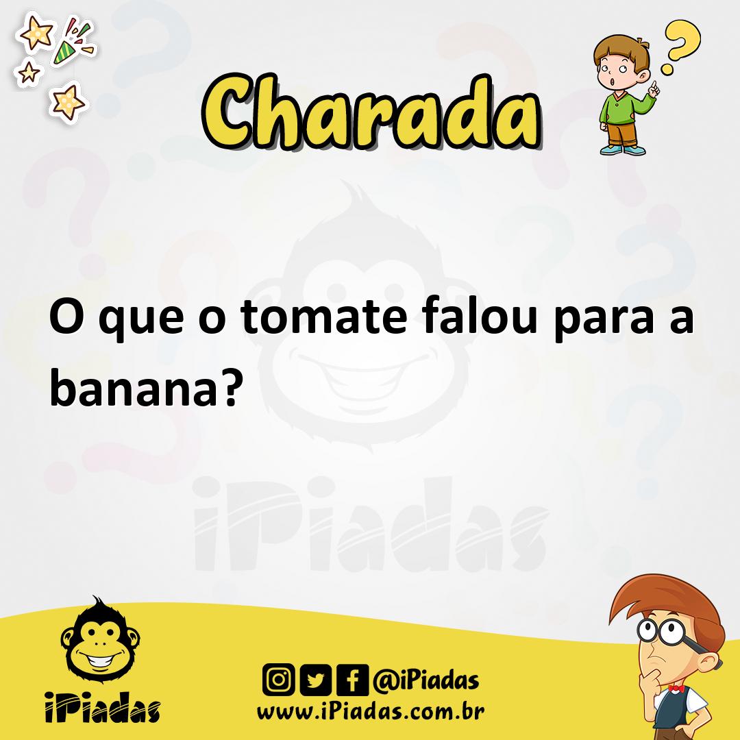 Ilustração de O que o tomate falou para a banana? no iPiadas