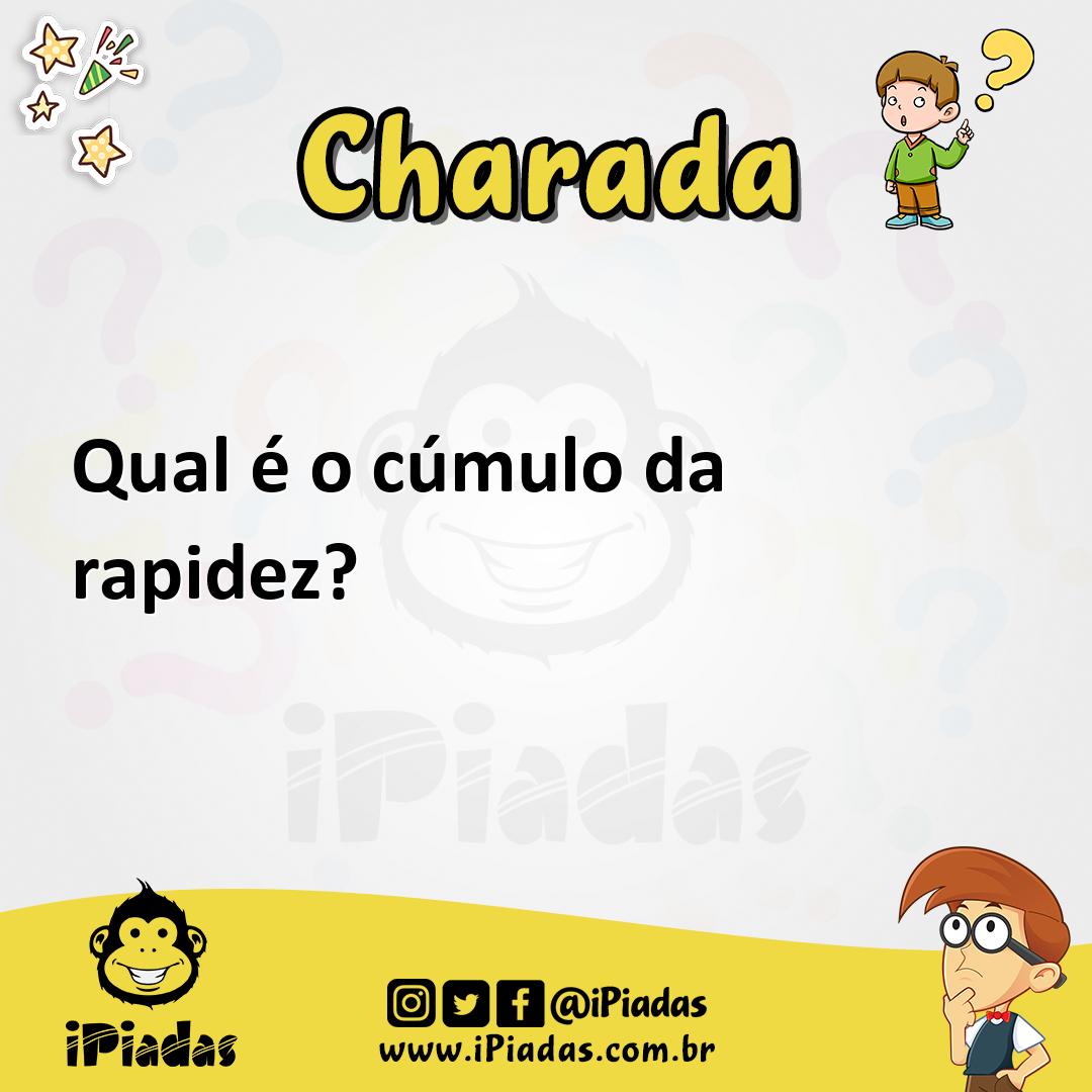 Ilustração de Qual é o cúmulo da rapidez? no iPiadas