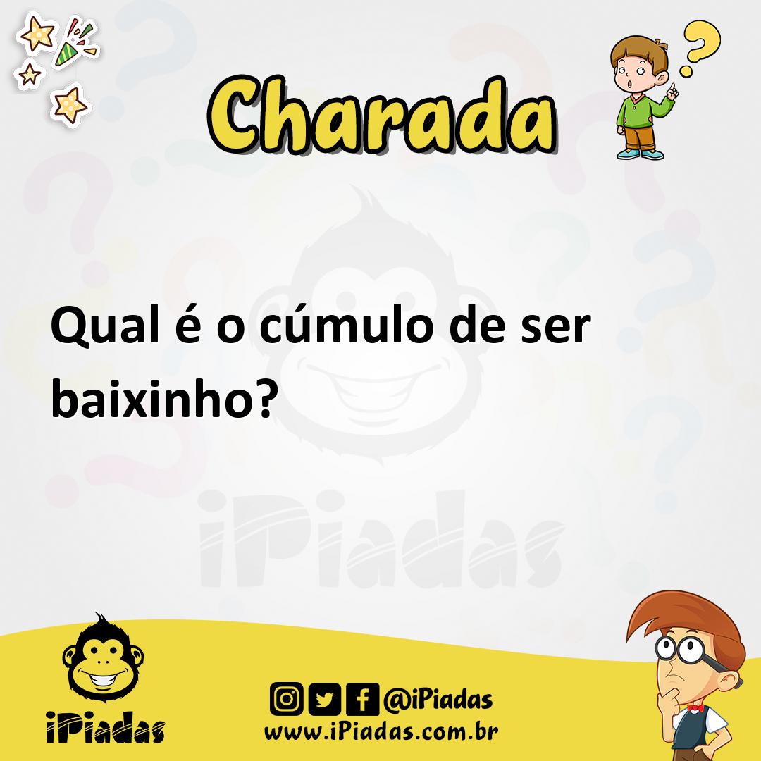 Ilustração de Qual é o cúmulo de ser baixinho? no iPiadas