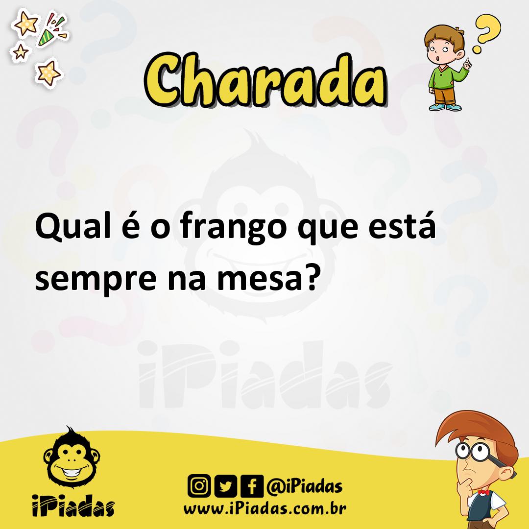 Ilustração de Qual é o frango que está sempre na mesa? no iPiadas