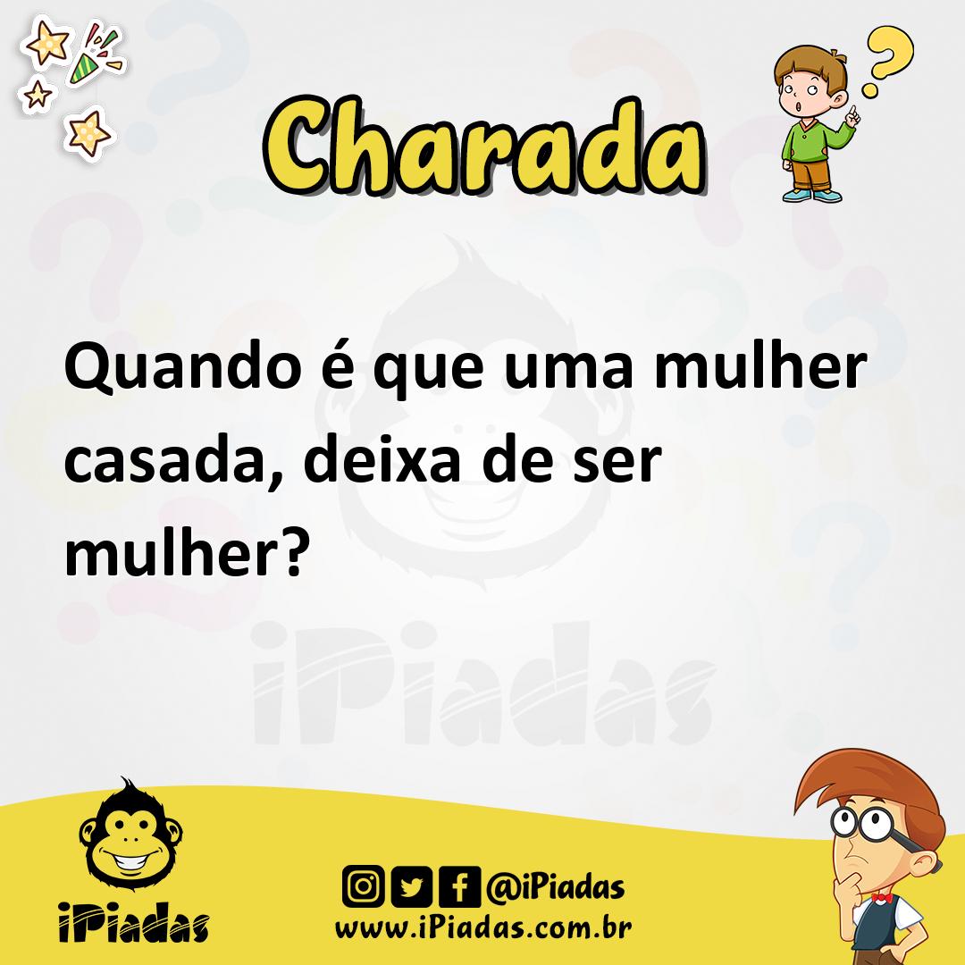 Ilustração de Quando é que uma mulher casada, deixa de ser mulher? no iPiadas