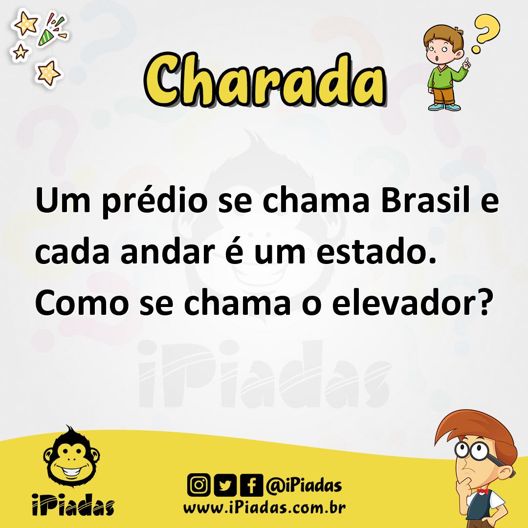Ilustração de Um prédio se chama Brasil e cada andar é um estado. Como se chama o elevador? no iPiadas