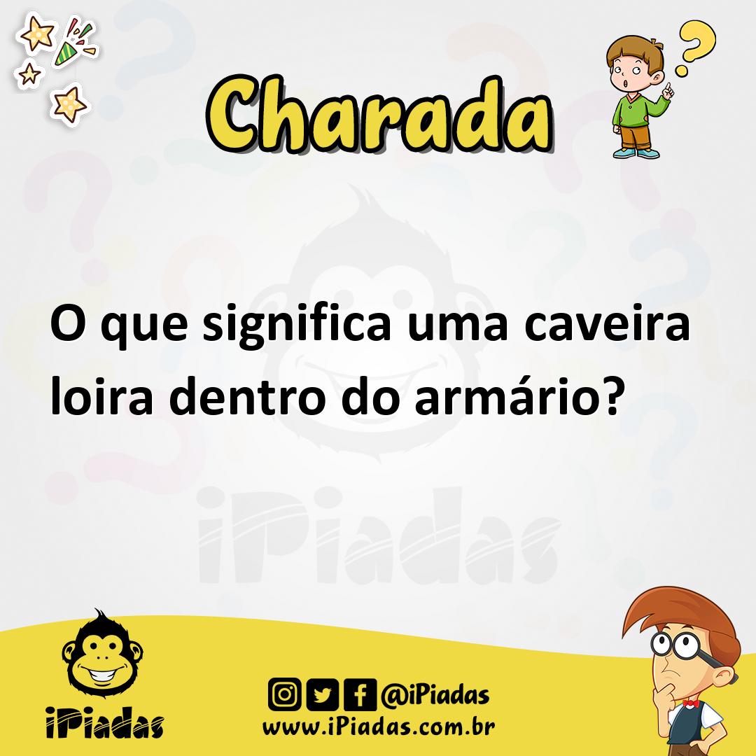 Ilustração de O que significa uma caveira loira dentro do armário? no iPiadas