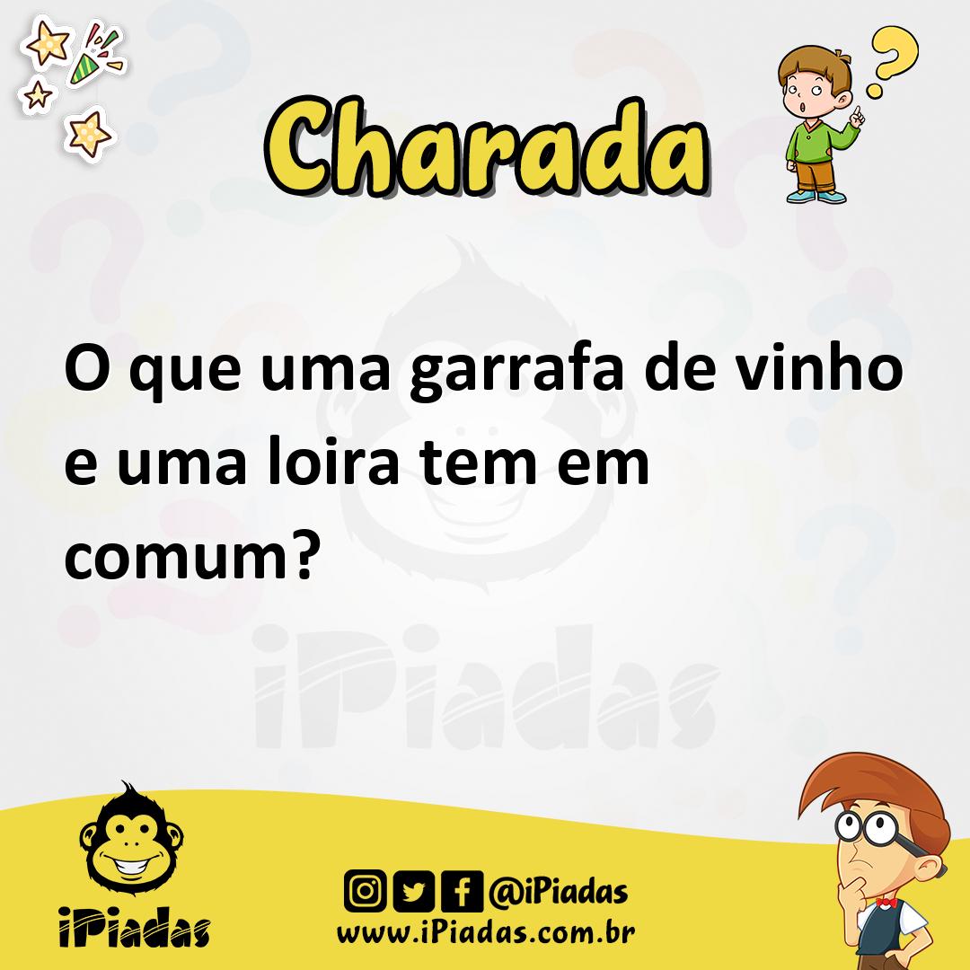 Ilustração de O que uma garrafa de vinho e uma loira tem em comum? no iPiadas