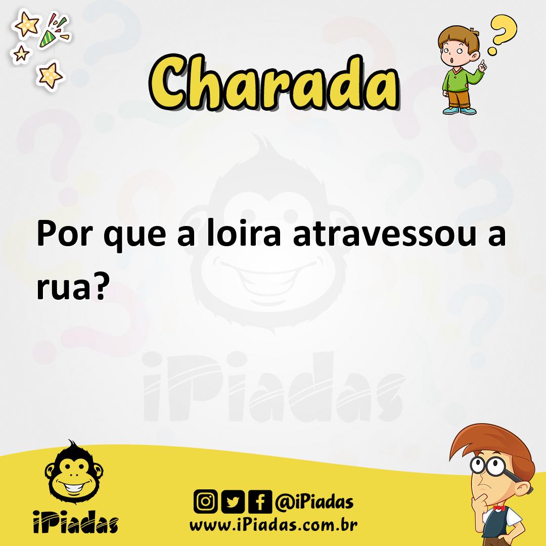 Ilustração de Por que a loira atravessou a rua? no iPiadas