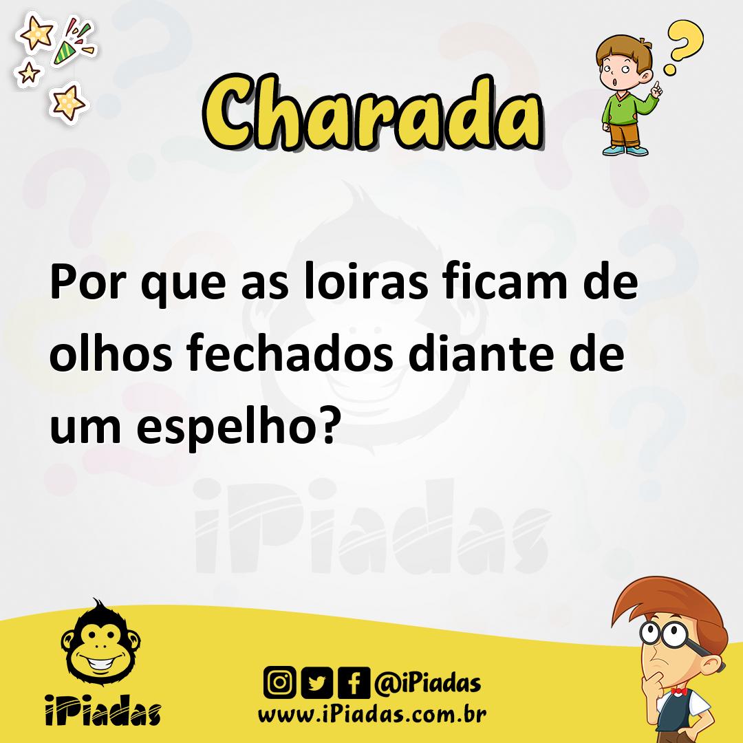 Ilustração de Por que as loiras ficam de olhos fechados diante de um espelho? no iPiadas