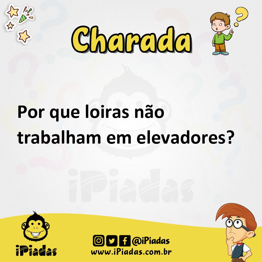 Ilustração de Por que loiras não trabalham em elevadores? no iPiadas