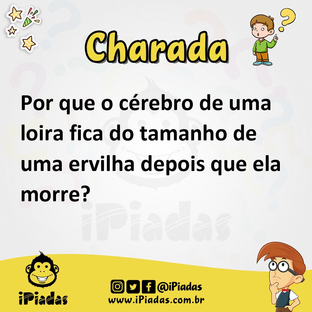 Ilustração de Por que o cérebro de uma loira fica do tamanho de uma ervilha depois que ela morre? no iPiadas