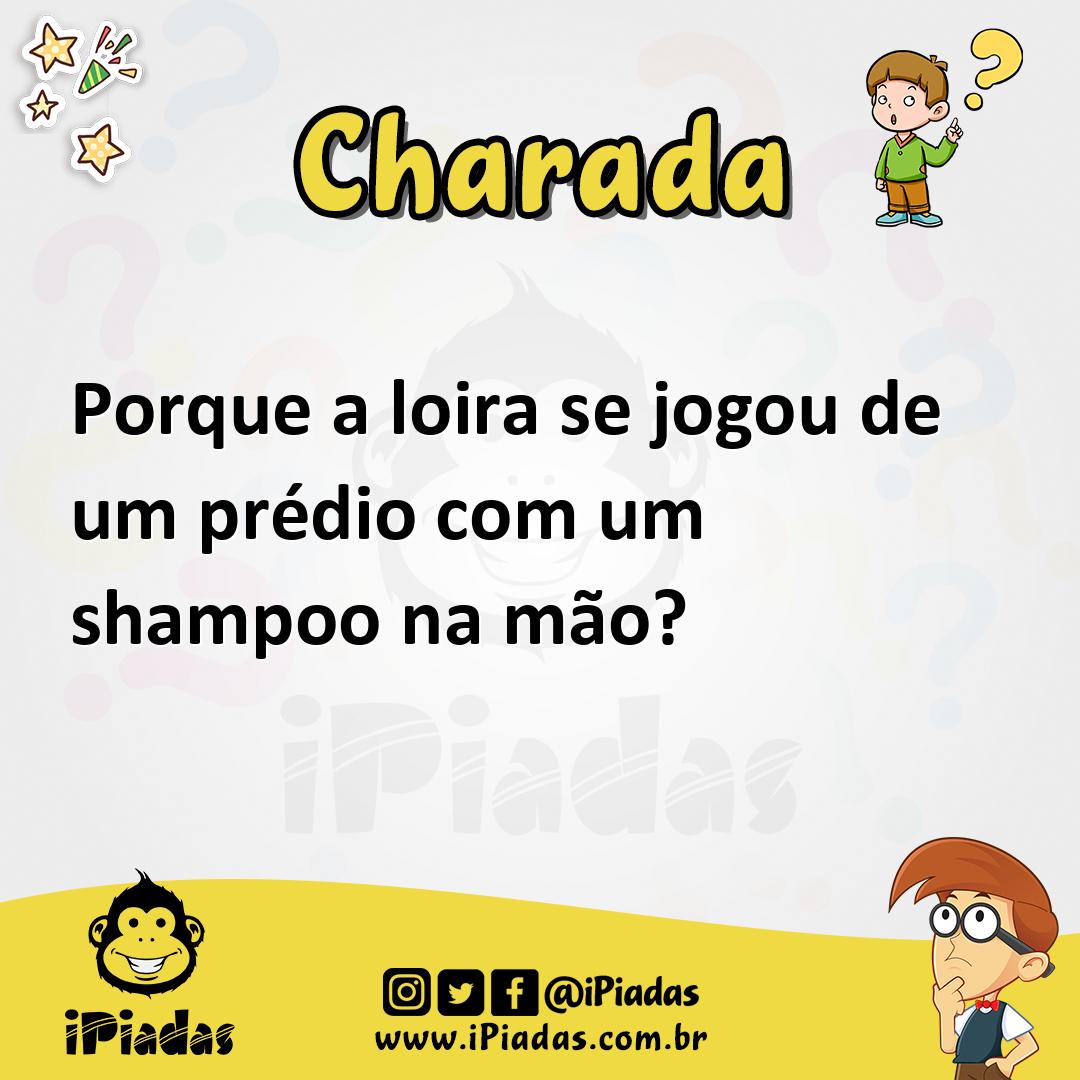 Ilustração de Porque a loira se jogou de um prédio com um shampoo na mão? no iPiadas