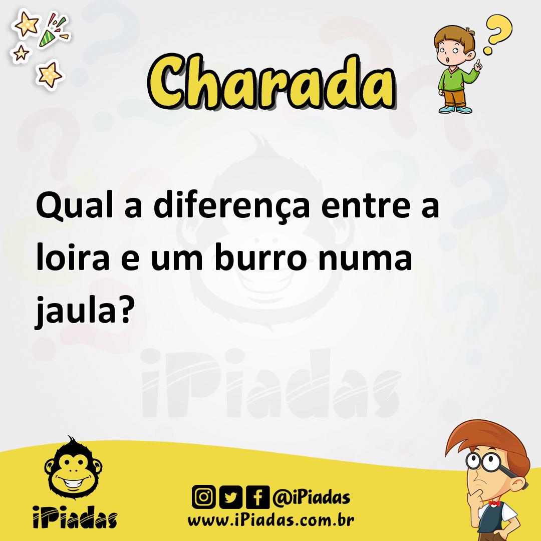 Ilustração de Qual a diferença entre a loira e um burro numa jaula? no iPiadas