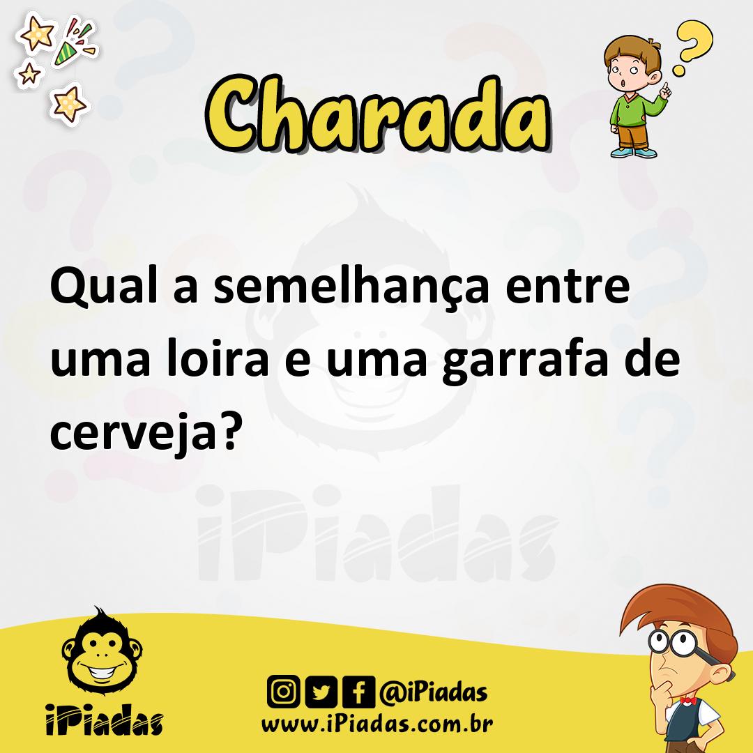 Ilustração de Qual a semelhança entre uma loira e uma garrafa de cerveja? no iPiadas