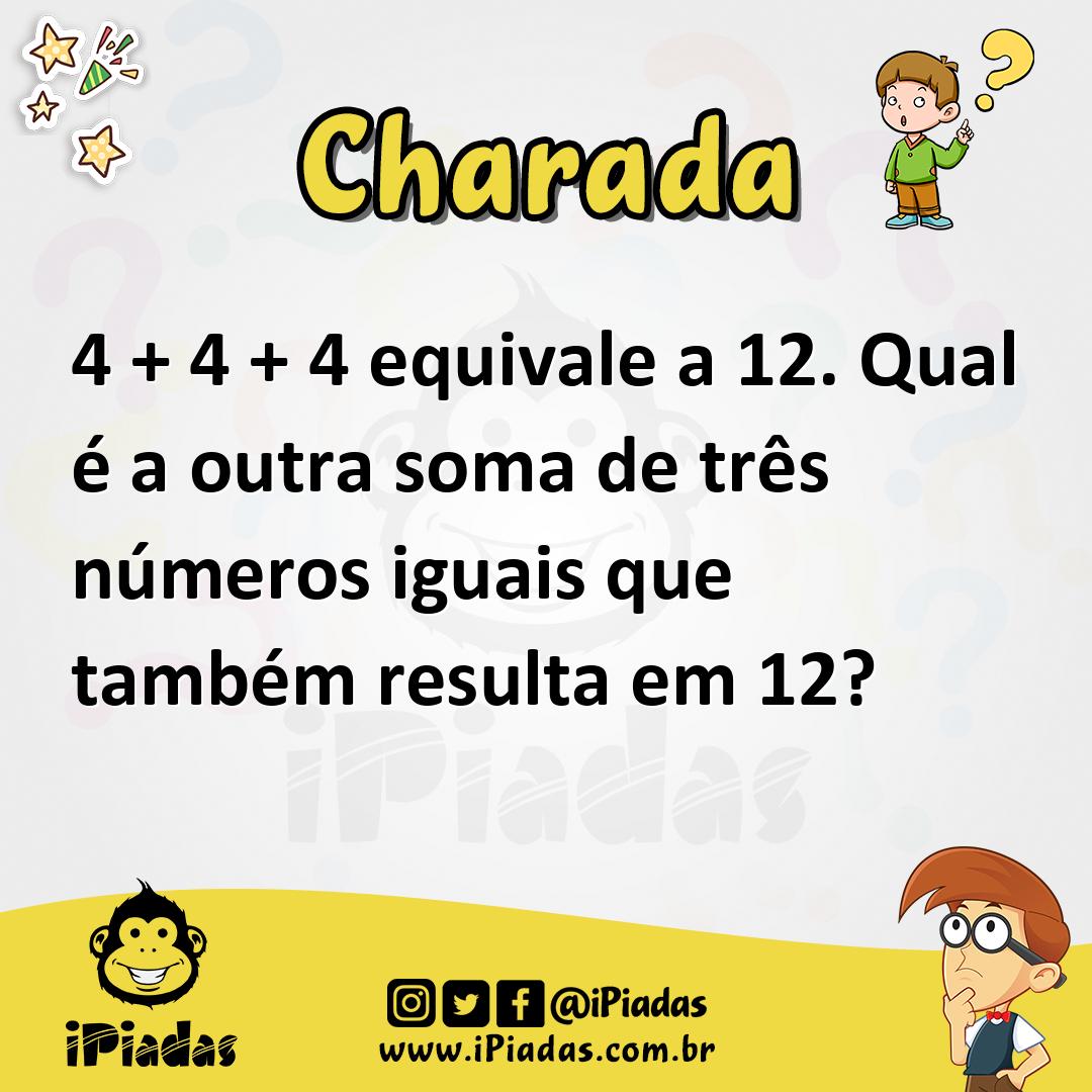 Charadas de Matemática - Piadas Engraçadas