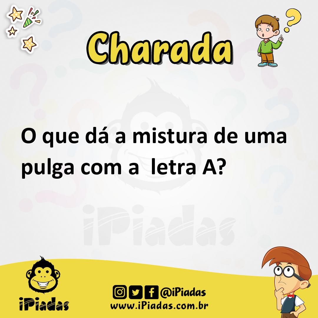 Ilustração de O que dá a mistura de uma pulga com a  letra A? no iPiadas
