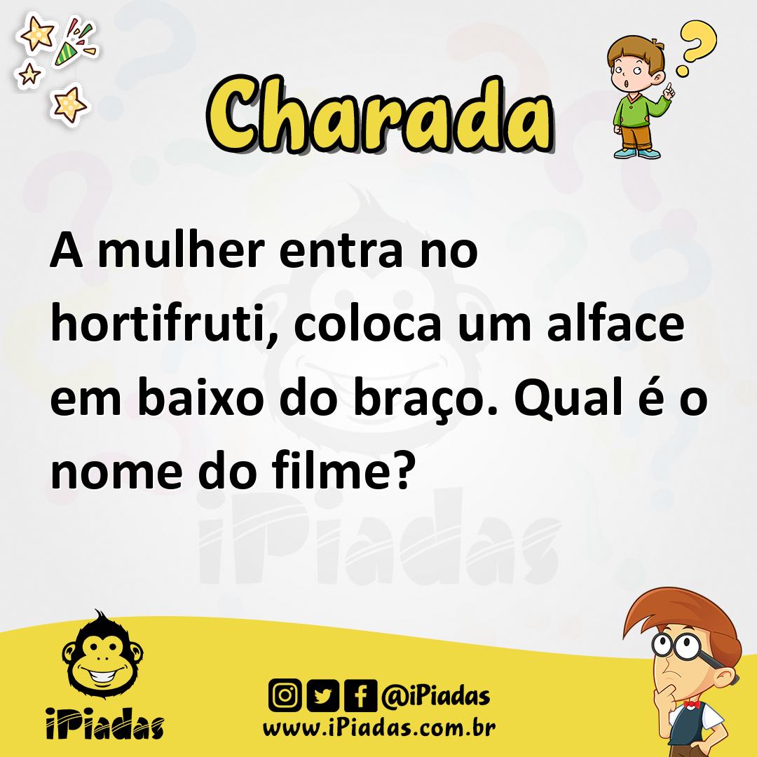 Ilustração de A mulher entra no hortifruti, coloca um alface em baixo do braço. Qual é o nome do filme? no iPiadas