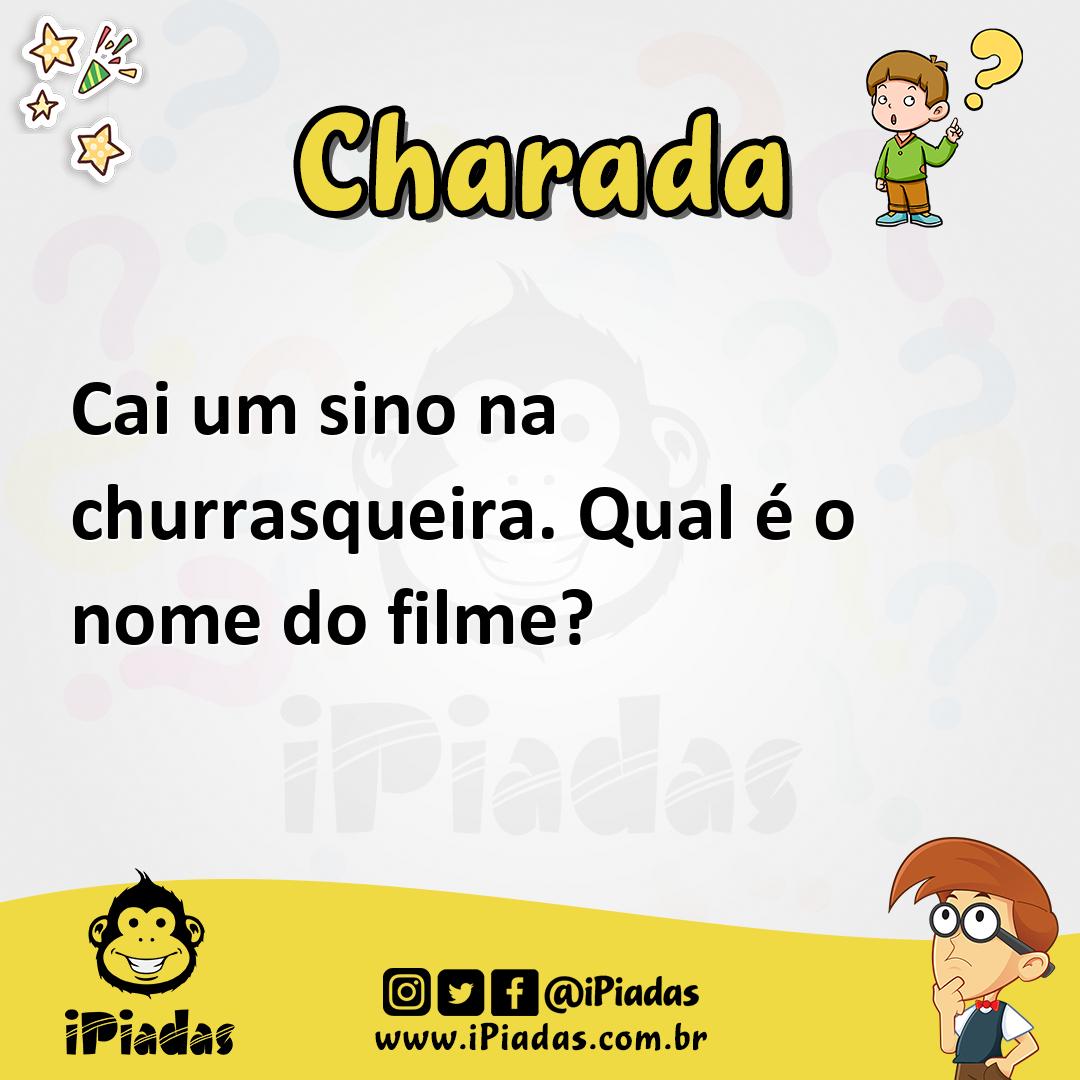 Ilustração de Cai um sino na churrasqueira. Qual é o nome do filme? no iPiadas