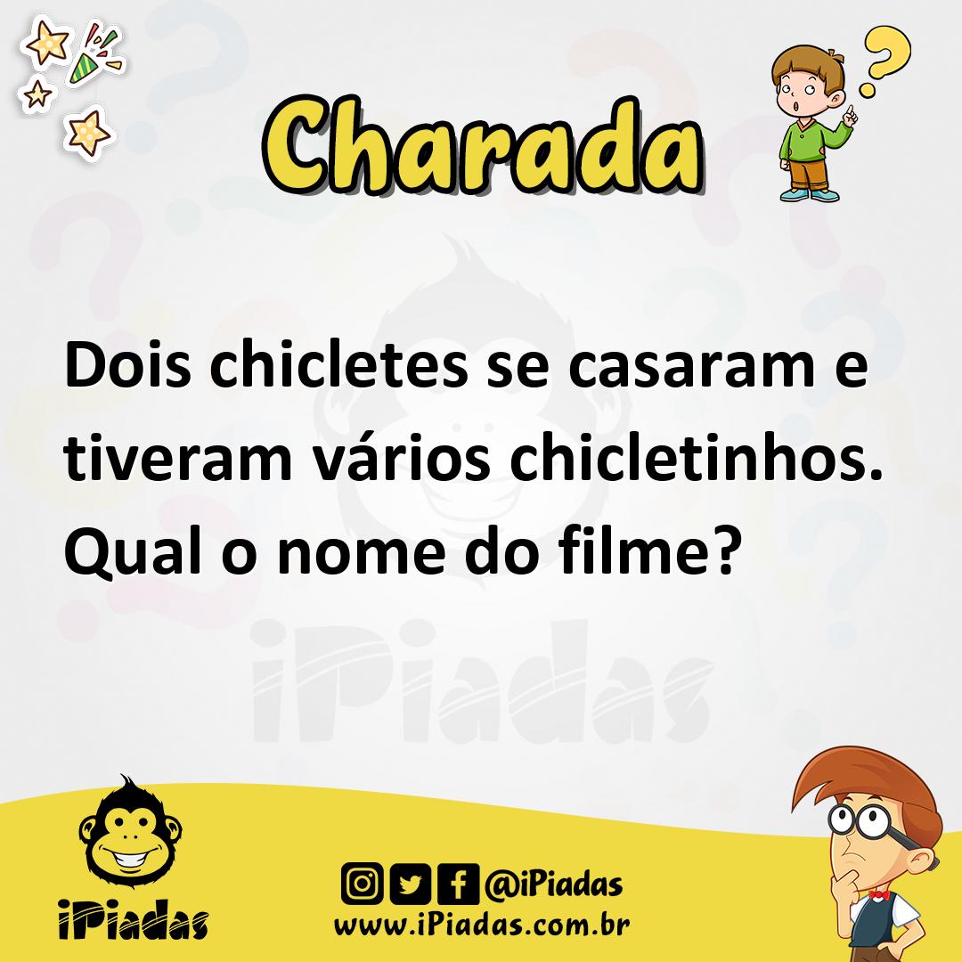 Ilustração de Dois chicletes se casaram e tiveram vários chicletinhos. Qual o nome do filme? no iPiadas