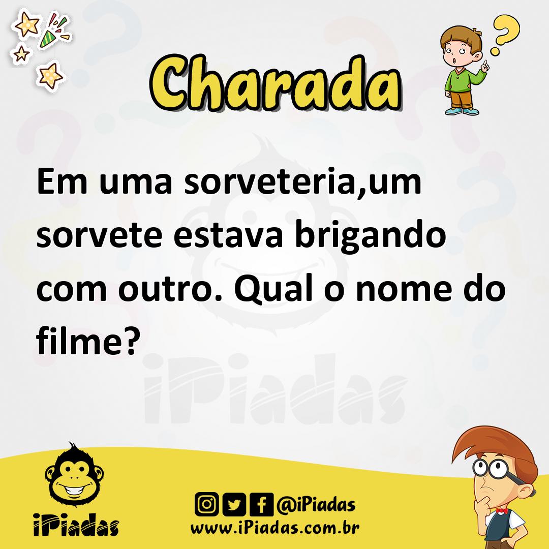 Ilustração de Em uma sorveteria,um sorvete estava brigando com outro. Qual o nome do filme? no iPiadas